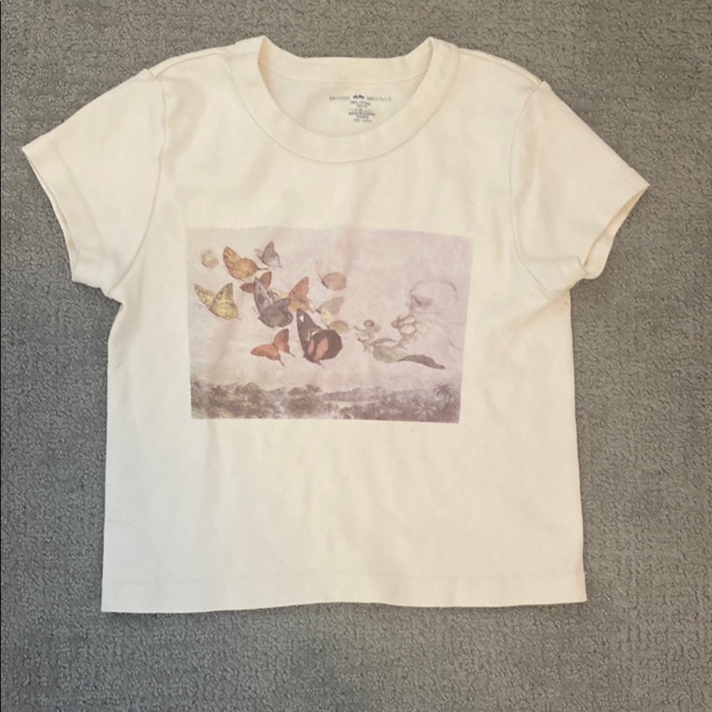 Brandy Melville butterfly crop top